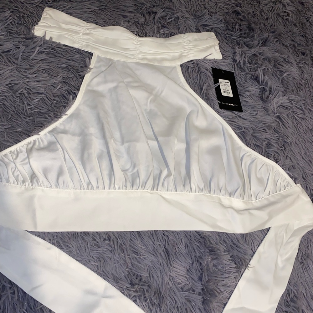 Fashionnova white halter top